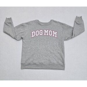 Way To Celebrate Dog Mom Sweatshirt Gray Pink Valentines Day Crewneck Medium